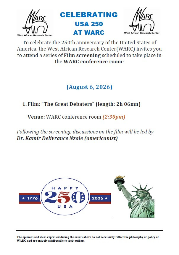 Celebrating USA 250 at WARC — Projection : « The Great Debaters »